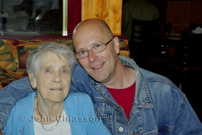 Merry Christmas to all my   friends . My Mother (ninety years old ) and me