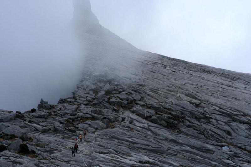 Climbing Mount Kinabalu - clouds moving in