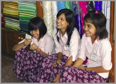 Shop Girls Yangon Myanmar