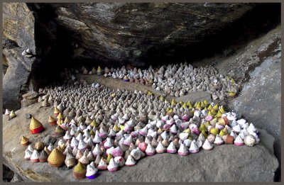 Cremation Remains Molded and Interned within Cave Bhutan