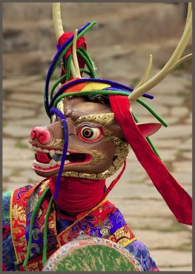 Festival Dancer near Bumthang Bhutan