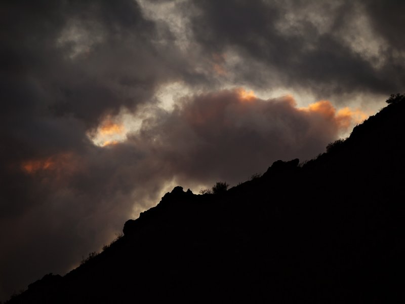 Clouds and crest, Phoenix Mountains Preserve, Phoenix, Arizona, 2008