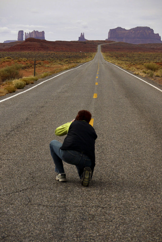 On the road, Monument Valley, Arizona, 2009