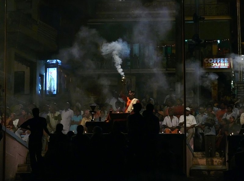 Sacred light ceremony, Varanasi, India, 2008