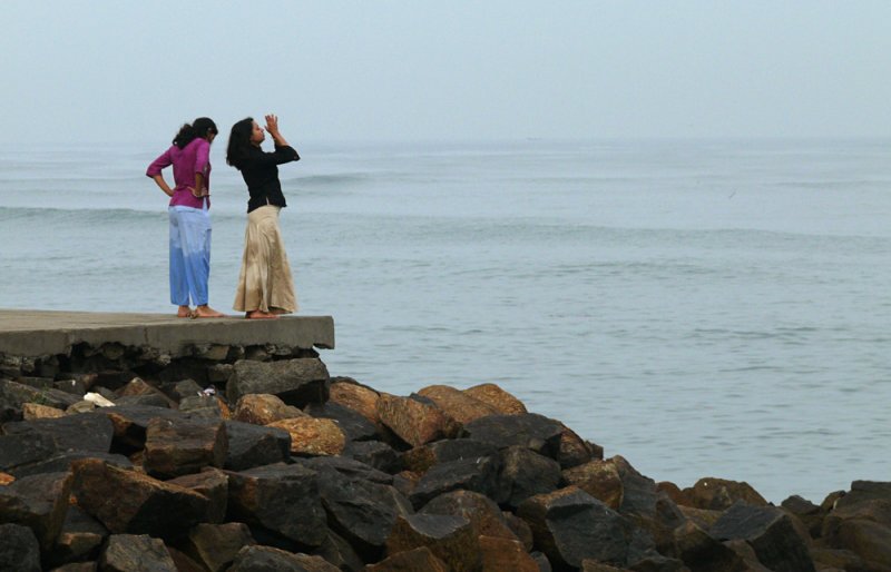 Prayer to the sea, Cochin, India, 2008