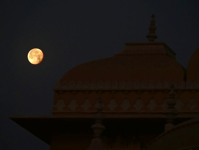 Moonset at Ranthambore, India, 2008