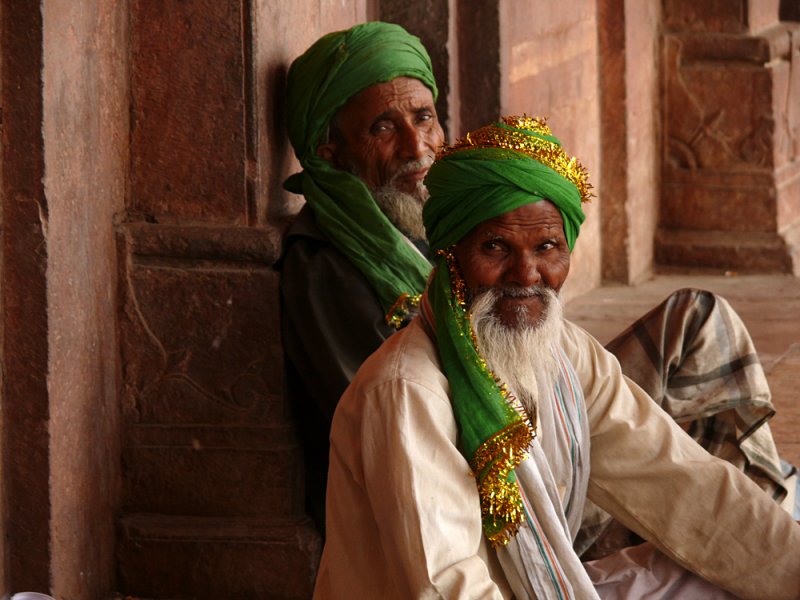Holy men, Fatehpur Sikri, India, 2008