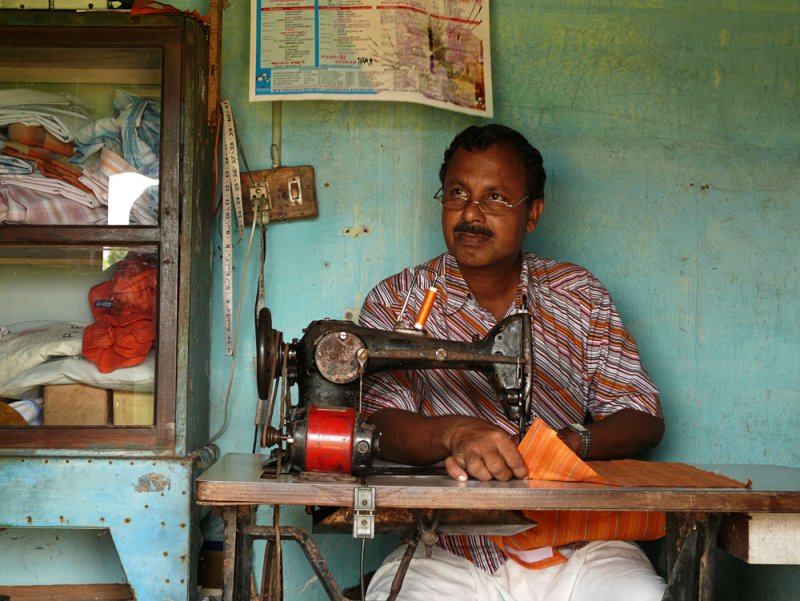 Tailor, Moncombu, Kerala, India, 2008