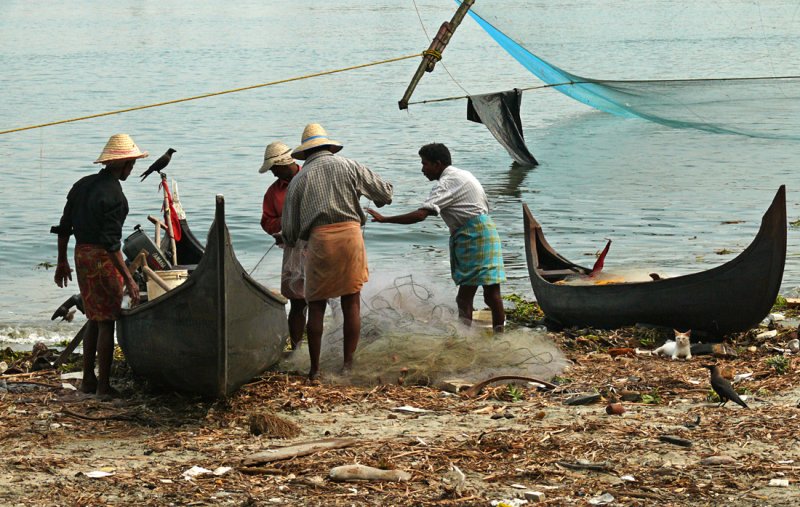Fishermen, Cochin, India, 2008