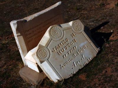 Vandalized Tombstone, Protestant Cemetery, Silver Reef, Utah, 2006