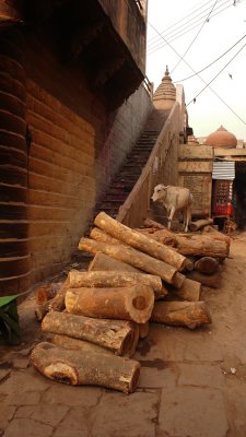 Cremation logs, Varanasi, India, 2008