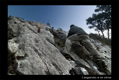 Llegando a la cima