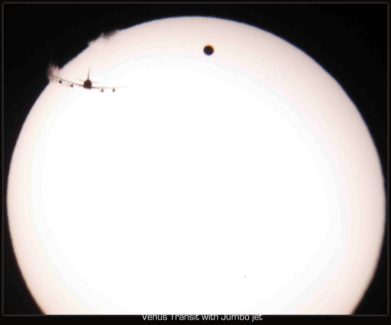 Venus Transit with Jumbo Jet