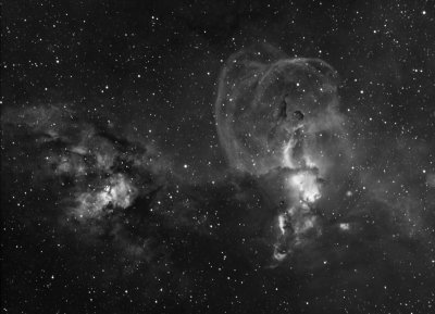 NGC 3576 Ha 75 mins