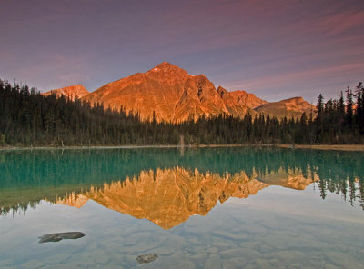 Franchere Peak in Cavell Lake