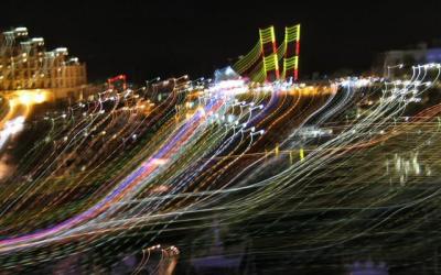 Lights Play Over The Marina.JPG
