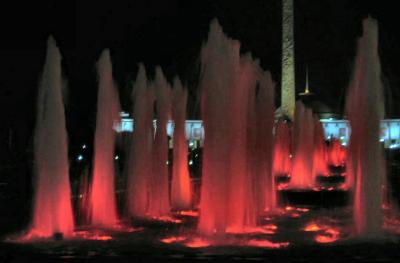 Red Coloured Fountains In Moscow - Russia.JPG