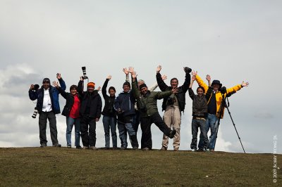 At the highest point in Jiuzhaigou, nearly 4,000 meters, we are tipsy!