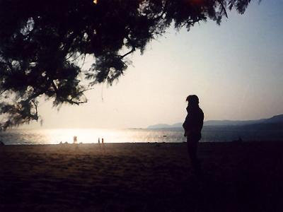 Greece 1987evening sunset on the island