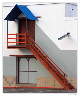 Stairs with Blue Roof