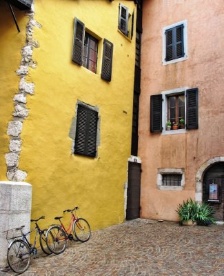 In the corner of a courtyard a door leading somewhere....