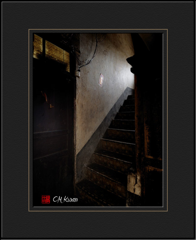 A Dark Staircase of An Apartment