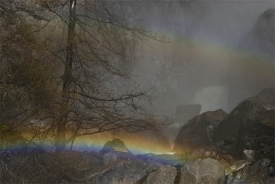 Double Rainbow at Yosemite Falls