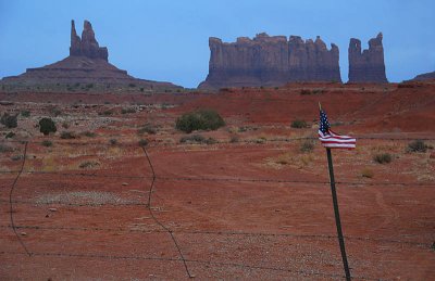 Flag, Barbed Wire, and Navajo Country