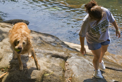 maximus (5 yrs) w/amber - at the chattahoochee river