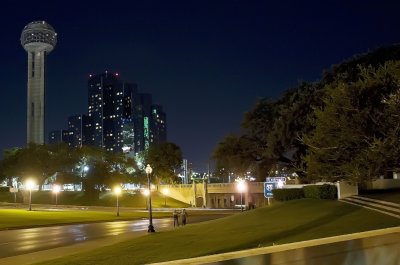dallas, texas - october, 2007 (the grassy knoll in dealy plaza)