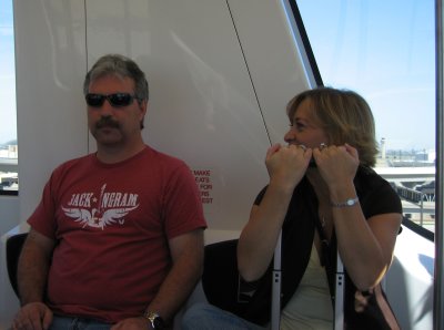 Mike and Dana on the DFW Skylink