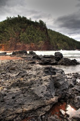 red sand beach - maui