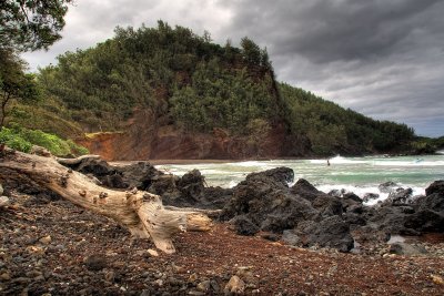 red sand beach - maui