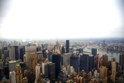 new york city skyline from the empire state building