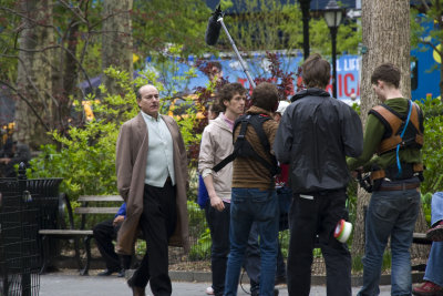 film crew in madison square park