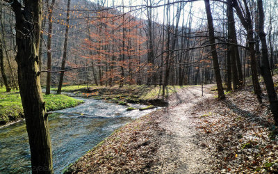 path by a river