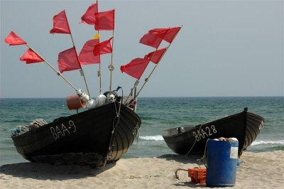 Fisherboat at the beach of Baabe
