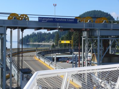 ferry arrives at Langdale near Gibsons