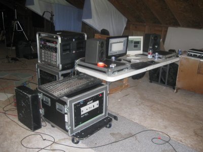 Setup for recording KNucKLe in Virginia