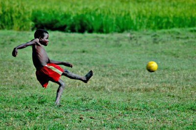 Rice field soccer