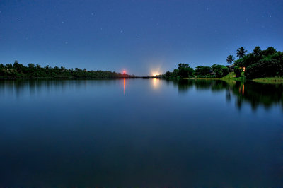 Pangalanes Channel at night