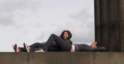 Relaxing at Calton Hill