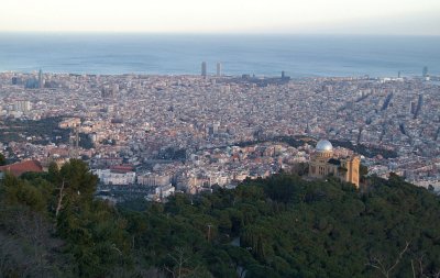 view from the Tibidabo Mountain