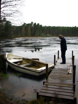 Frozen fishing loch