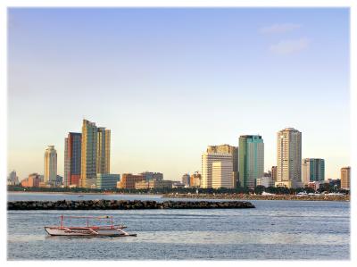 Manila Bay, looking out to Roxas Boulevard