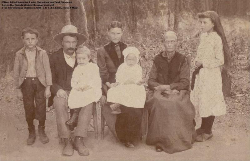 William Alfred Simmons & Elvria Simmons - Family 1894