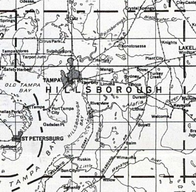 1932 Hillsborough Co FL Map