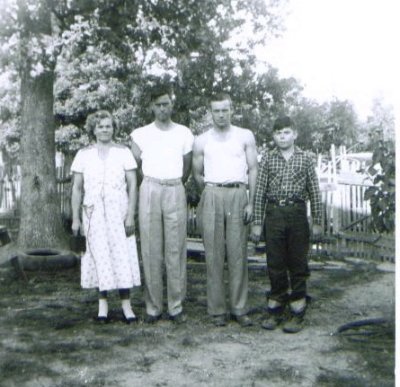 Left to right - Ada, William Thomas, Winford, & Wayne Boyet 1957