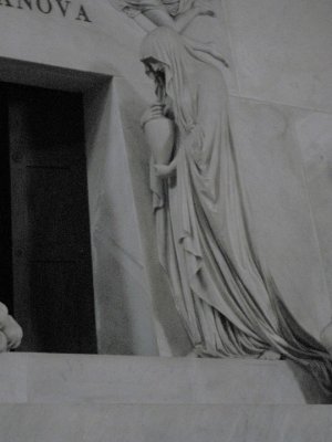 Detail of monument to Canova Church