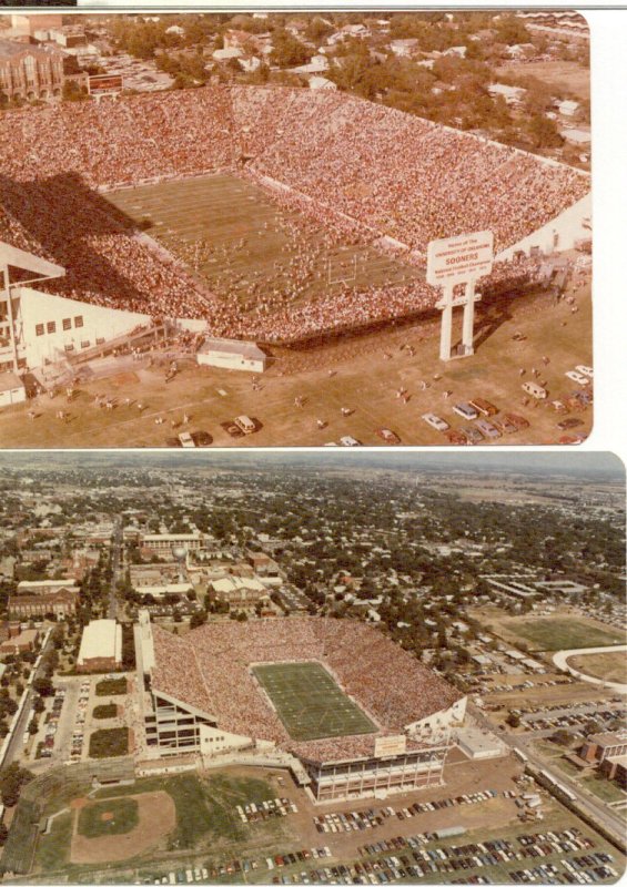 OU Sooners Football Stadium from 70s to 80s